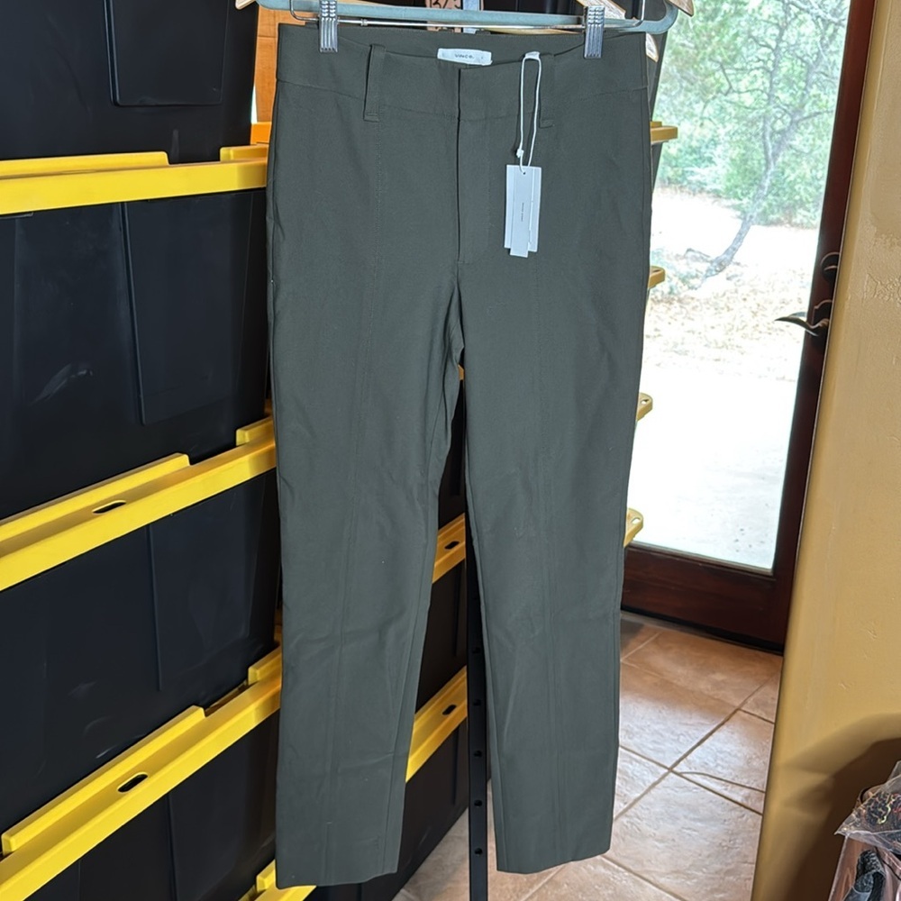 NWT Vince Women's High Waist Cigarette Pant Dark Pine Size 6 - Picture 4 of 11